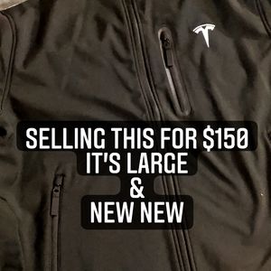 Black Tesla Motor Softshell Coat Jacket